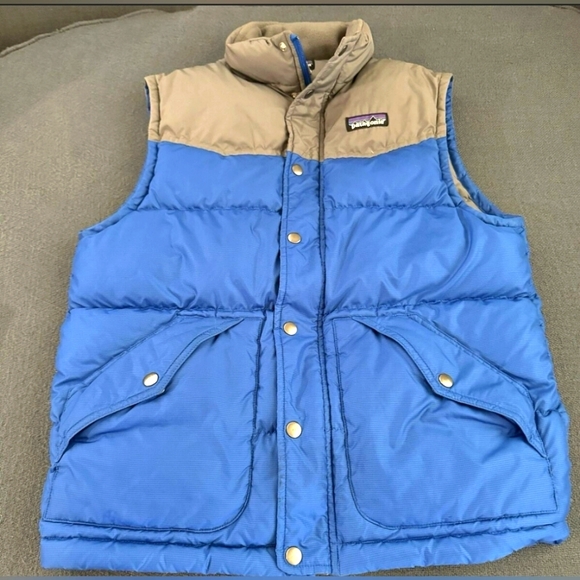 Patagonia Colorblock Puffer Vest Kids XL 14 or Men Small /Med